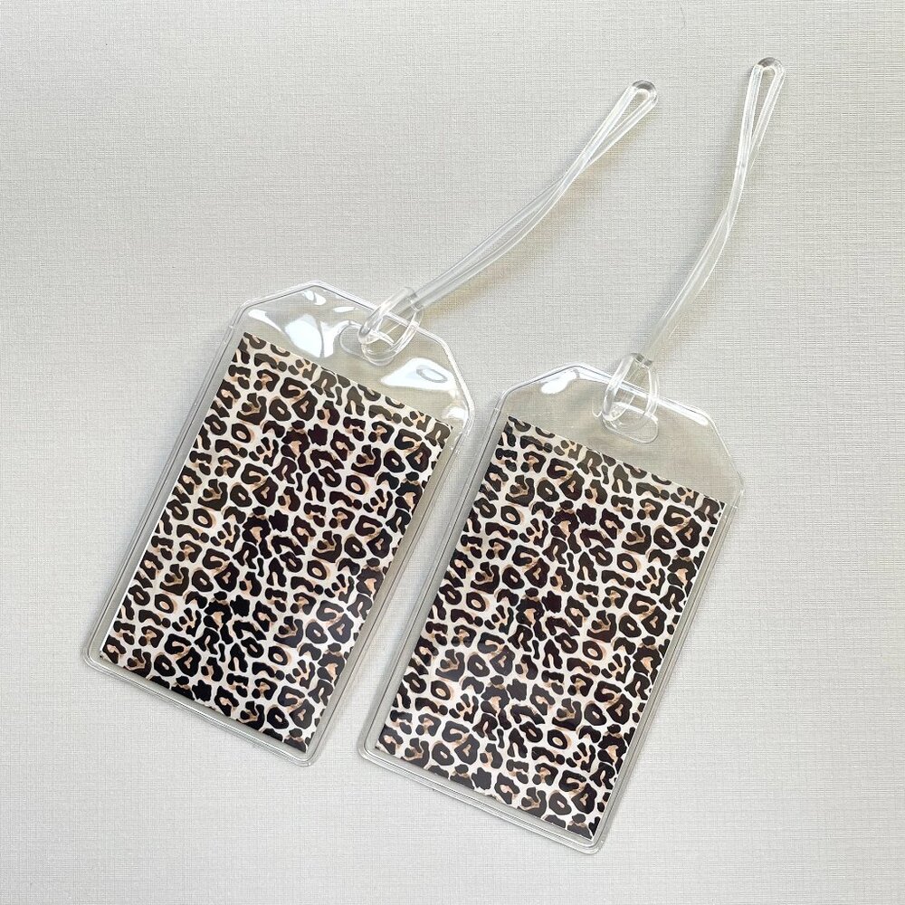 Leopard Print Luggage Tags, Set of 2